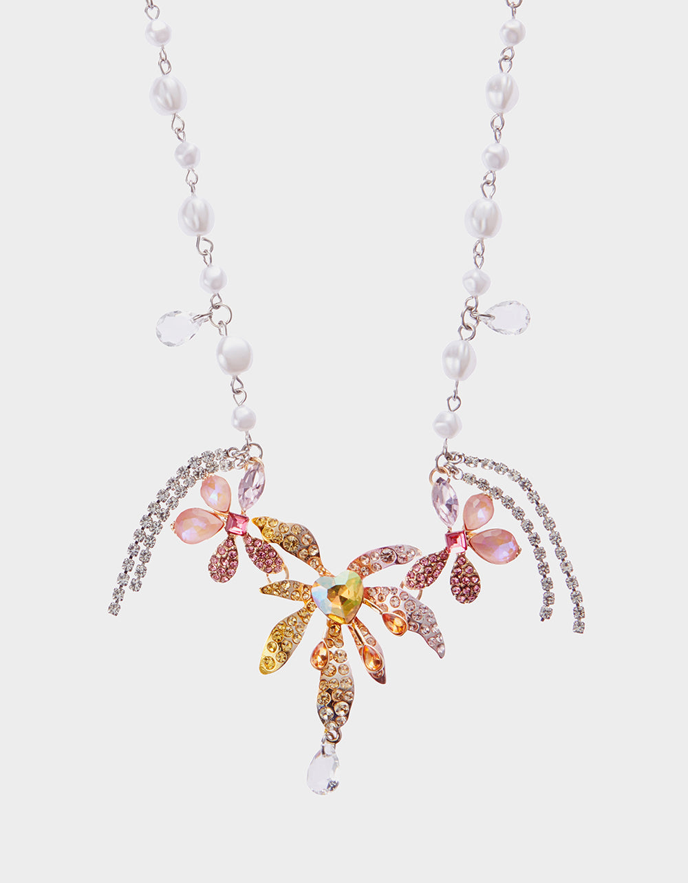 GARDEN GLAM IRIS FRONTAL NECKLACE PEARL - Image 2
