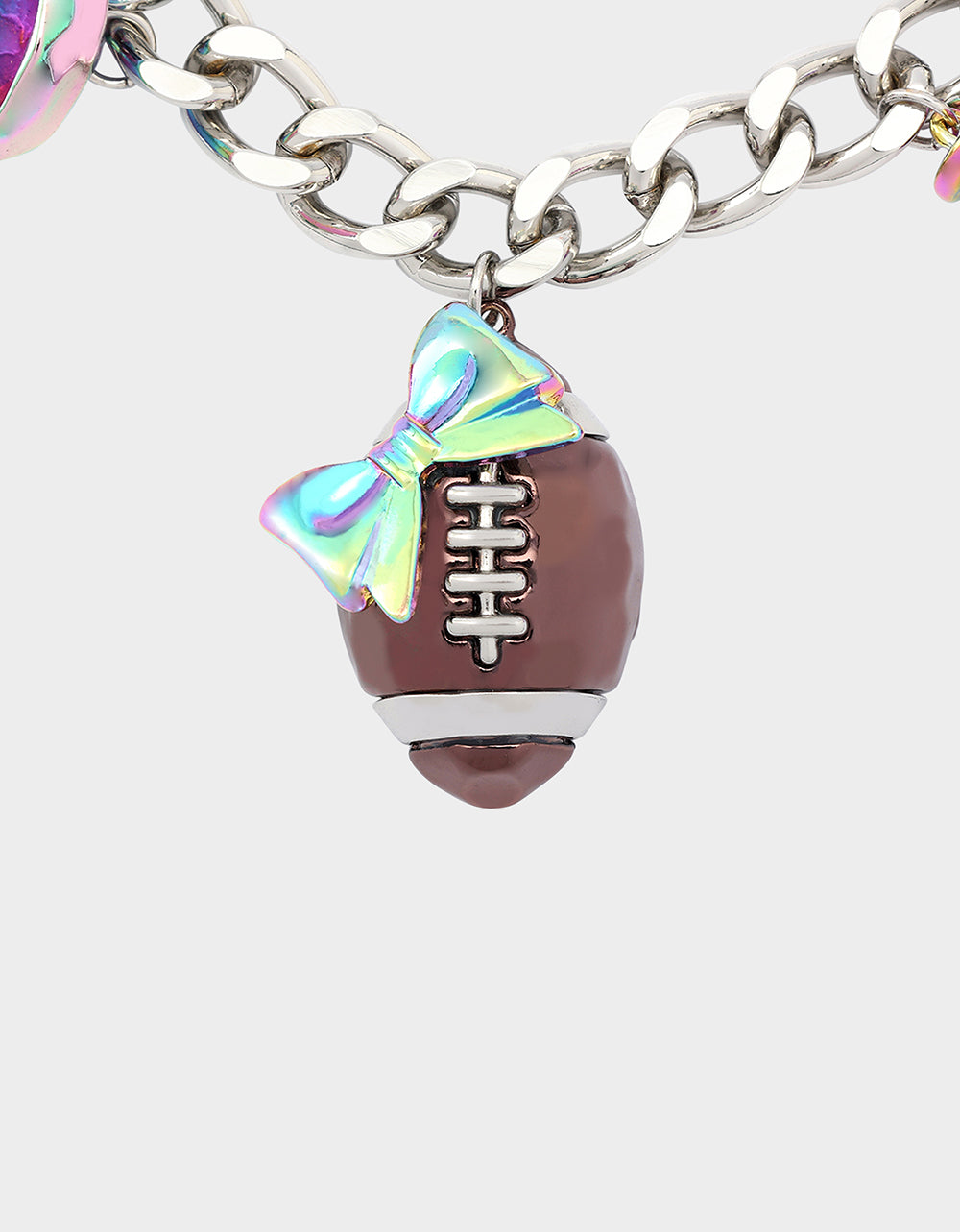 FOOTBALL CHARM NECKLACE MULTI - Image 3