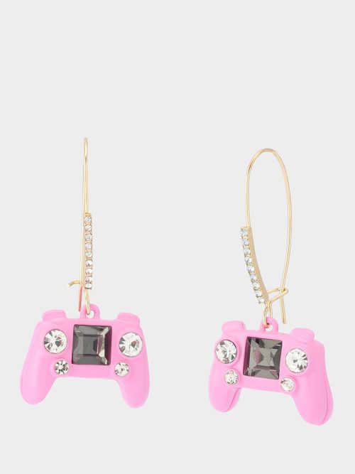 GAMER DROP EARRING PINK