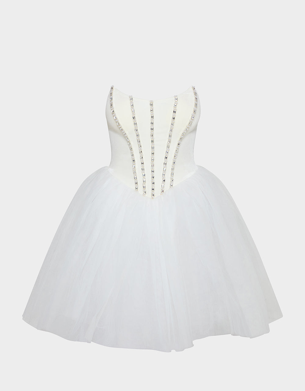 SHEER BALLERINA DRESS WHITE - Image 12