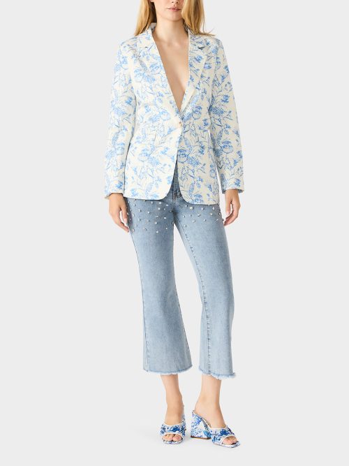 BOYFRIEND BLUE FLORAL BLAZER BLUE