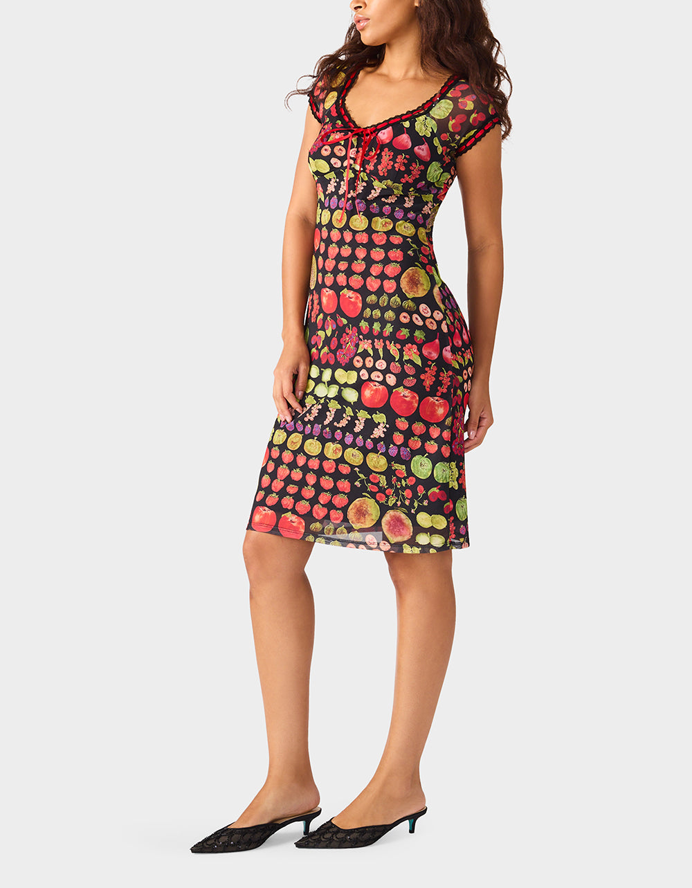 BETSEY'S FRUIT DRESS BLACK MULTI - Image 7