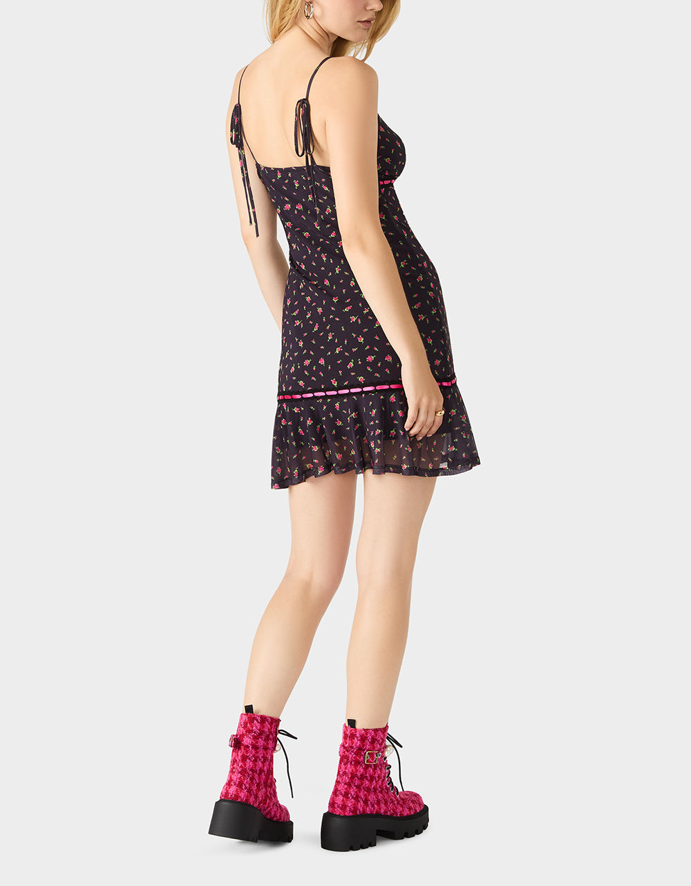 BETSEY'S ARCHIVE ROSEBUD SLIP DRESS BLACK - Image 5