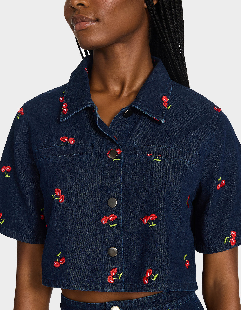 CHERRY ON TOP SHIRT DENIM - Image 3