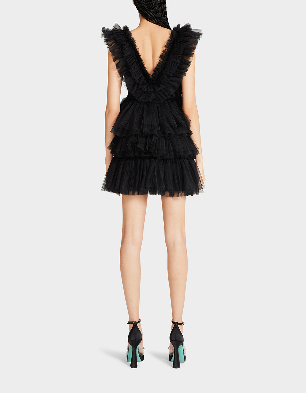 BETSEYS TIERED TULLE DRESS BLACK - Image 4