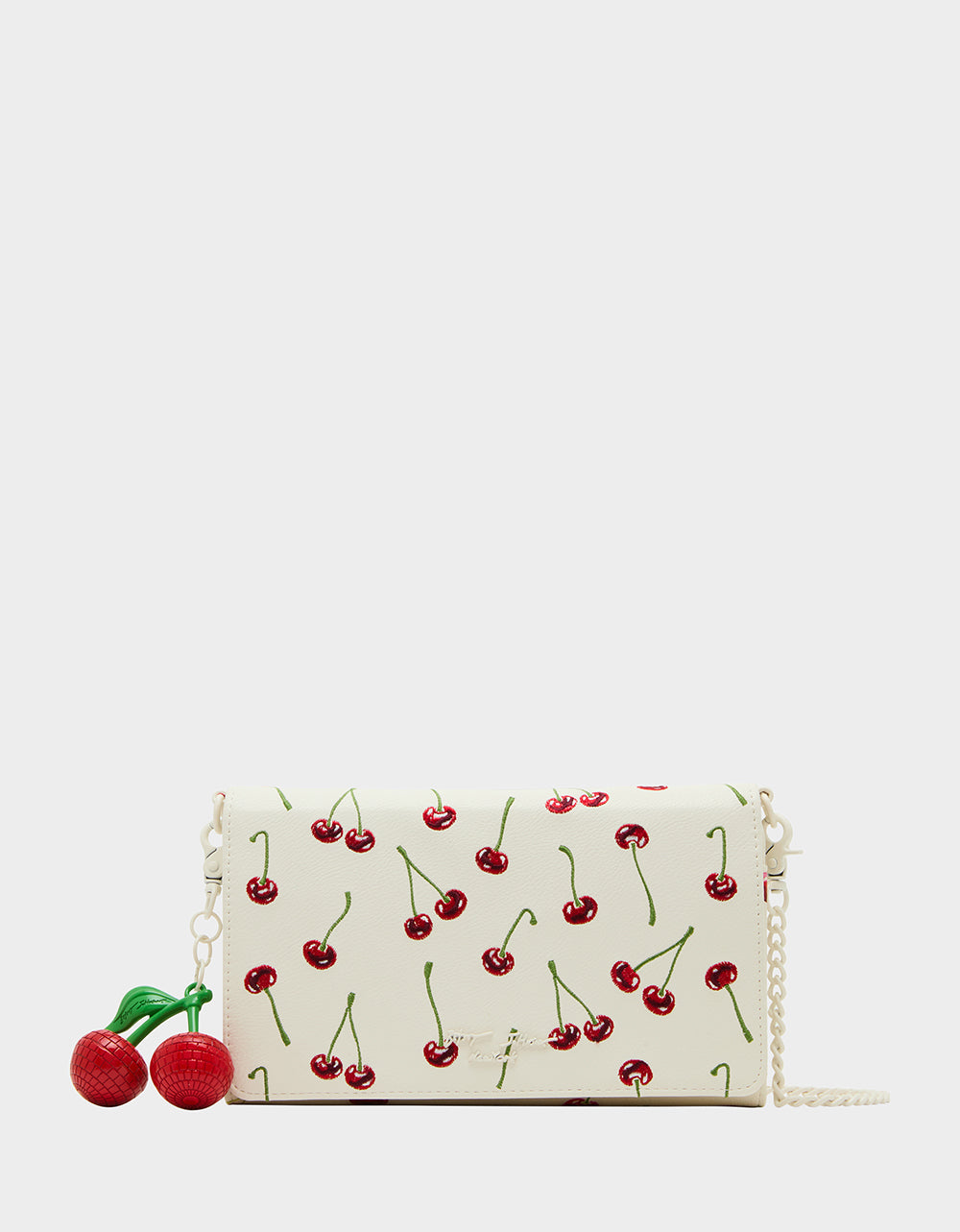 CHERRY ON TOP WALLET ON CHAIN CREAM