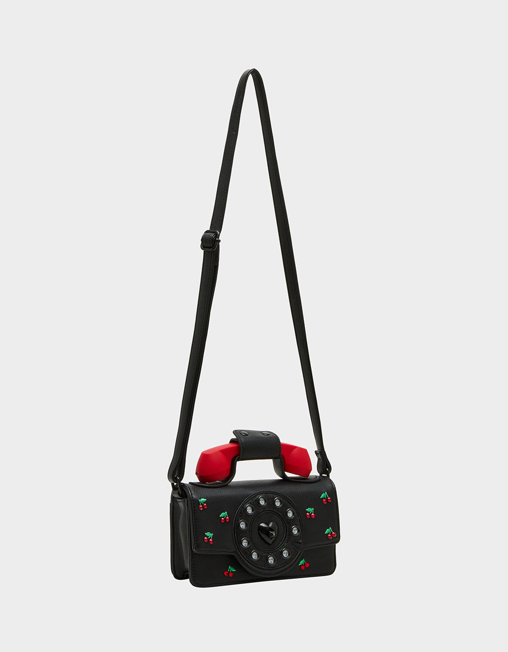 KITSCH CHERRY MINI PHONE BAG RED BLACK - Image 3