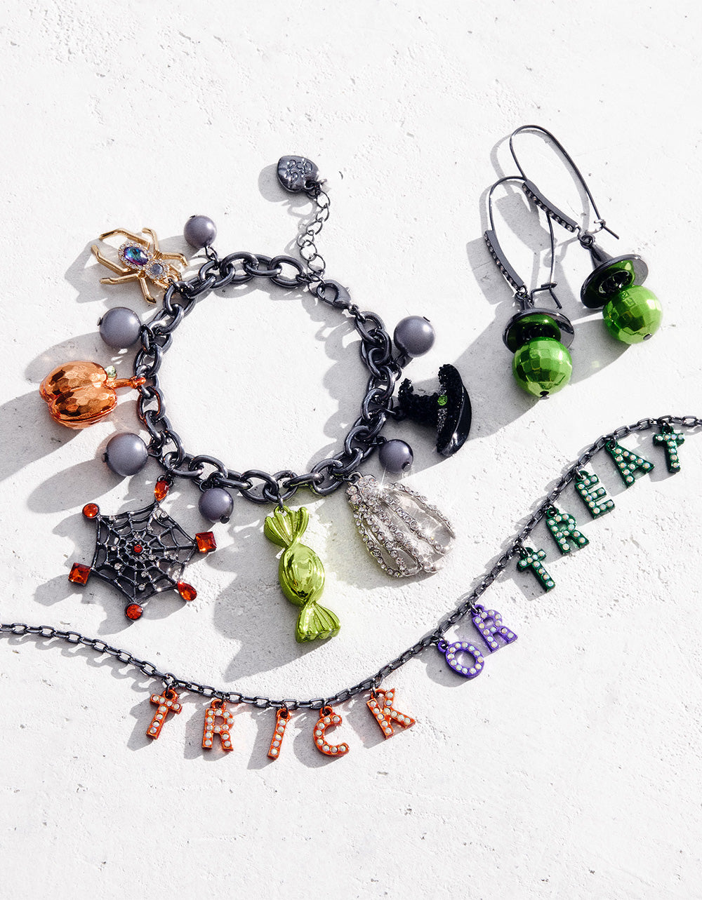 DISCO WITCH HAT DROP EARRING GREEN - Image 5